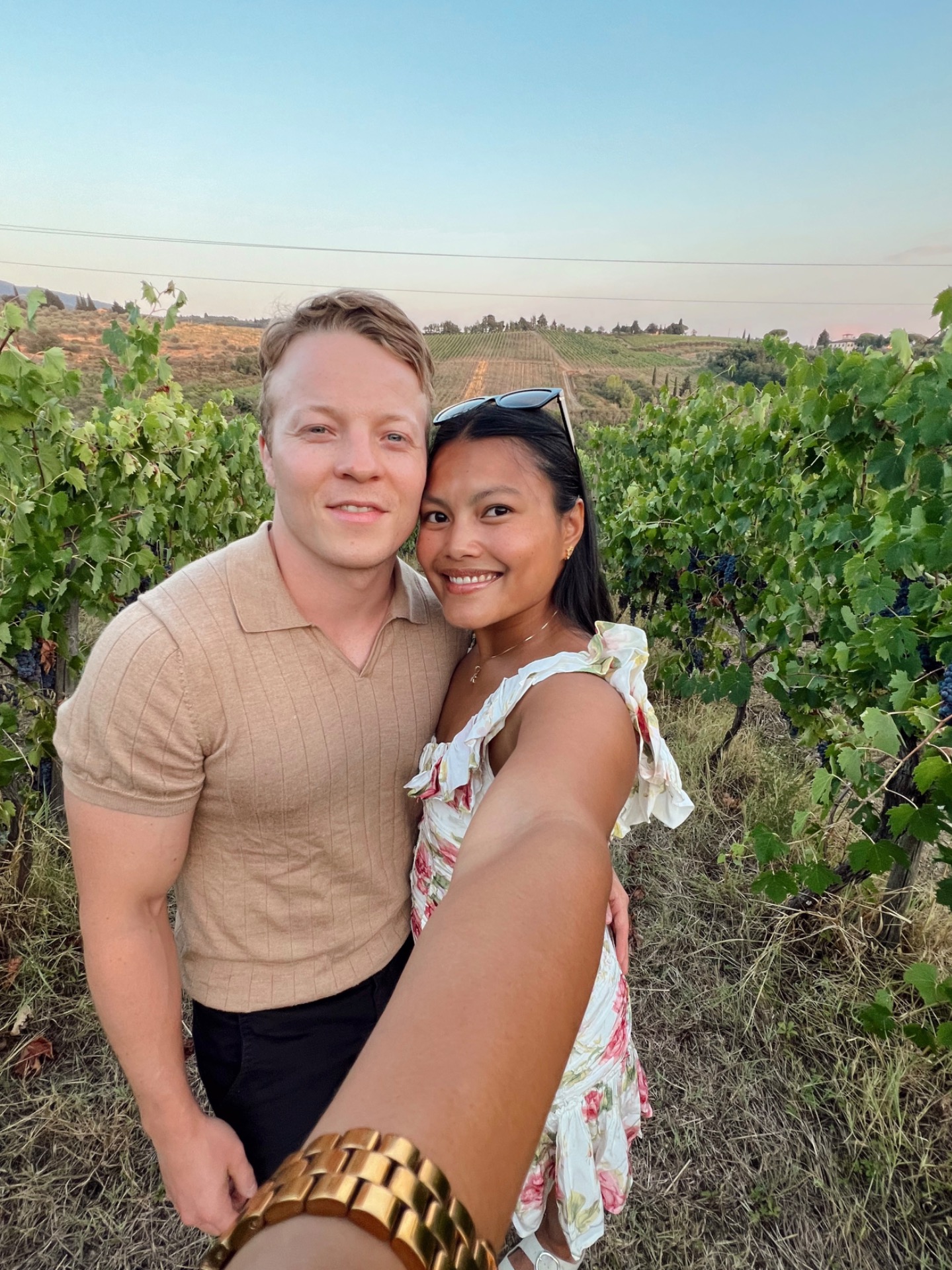 Oss i Chianti, Toscana. Minutter før Max fridde.